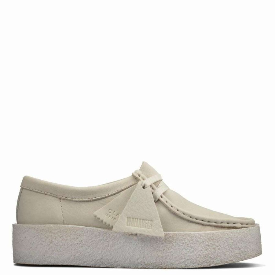 Platform * | Clarks Women'S Wallabee Cup In White Nubuck