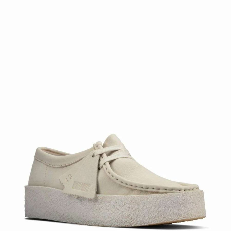 Platform * | Clarks Women'S Wallabee Cup In White Nubuck