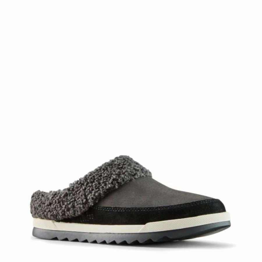 Outdoor * | Cougar Women'S Liliana Suede Mule In Black/Pewter