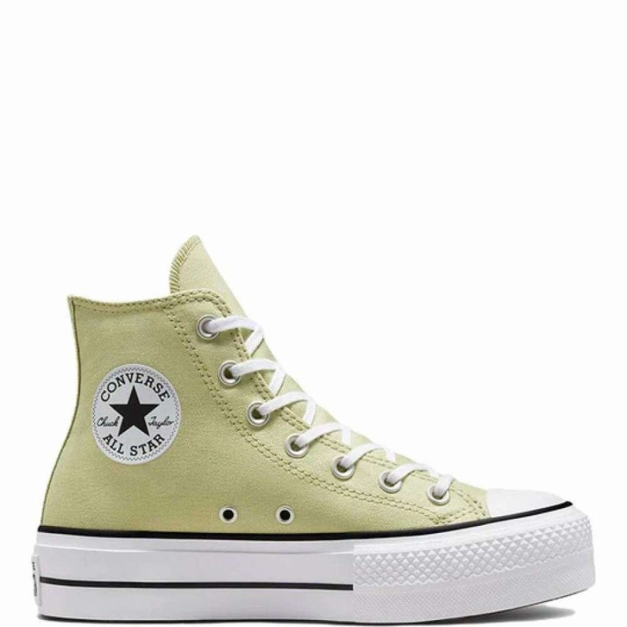 Platform * | Converse Women'S Chuck Taylor All Star Lift Platform Hi In Olive Aura/White/Black