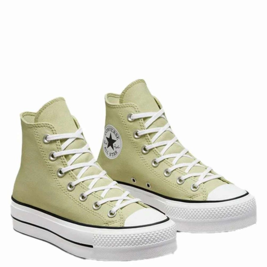 Platform * | Converse Women'S Chuck Taylor All Star Lift Platform Hi In Olive Aura/White/Black