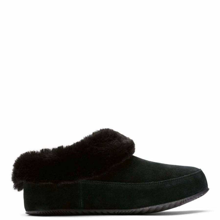 Indoor * | Sorel Women'S Sorel Go Coffee Run Slipper In Black/Sea Salt