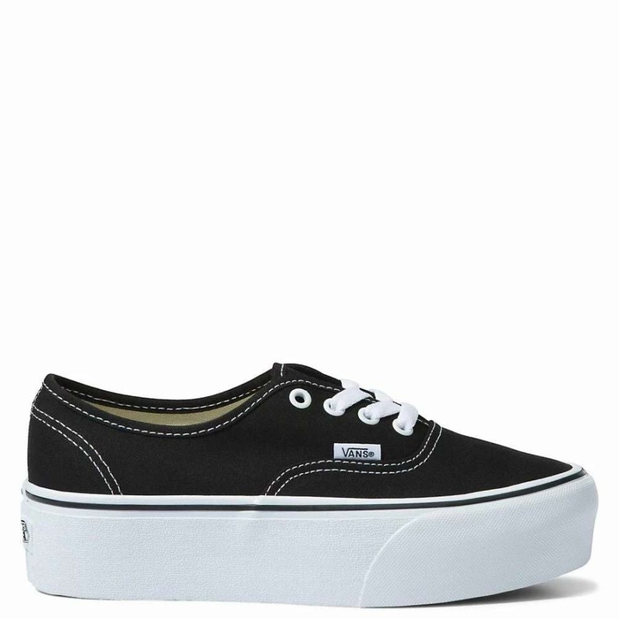 Platform * | Vans Women'S Authentic Stackform In Black/White