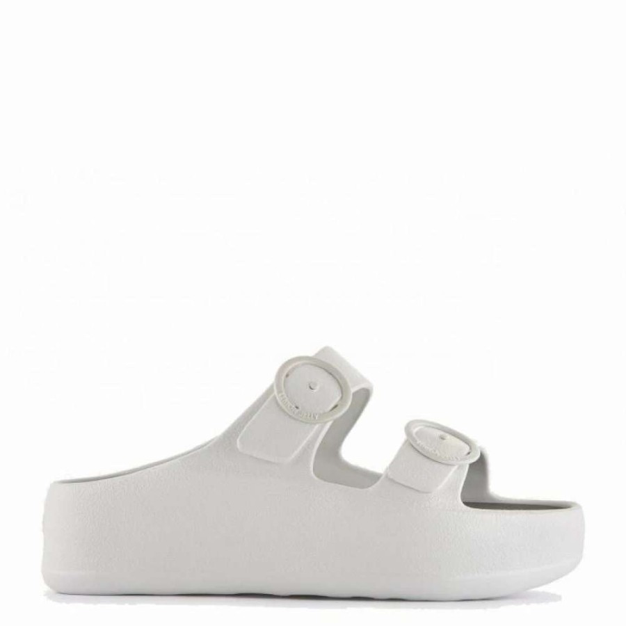 Platform * | Lemon Jelly Women'S Gaia Platform Slides In White