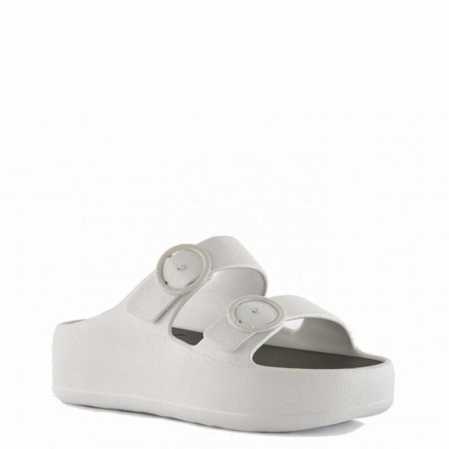 Platform * | Lemon Jelly Women'S Gaia Platform Slides In White