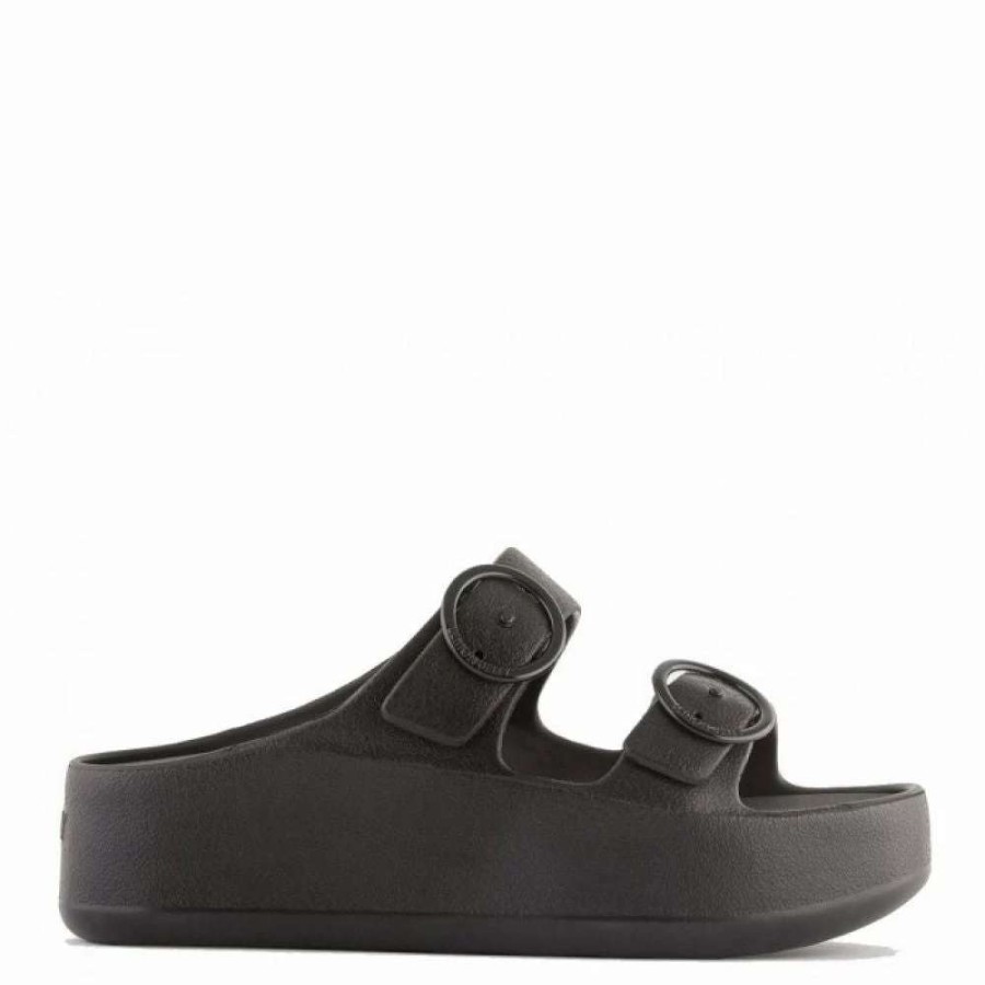 Platform * | Lemon Jelly Women'S Gaia Platform Slides In Black