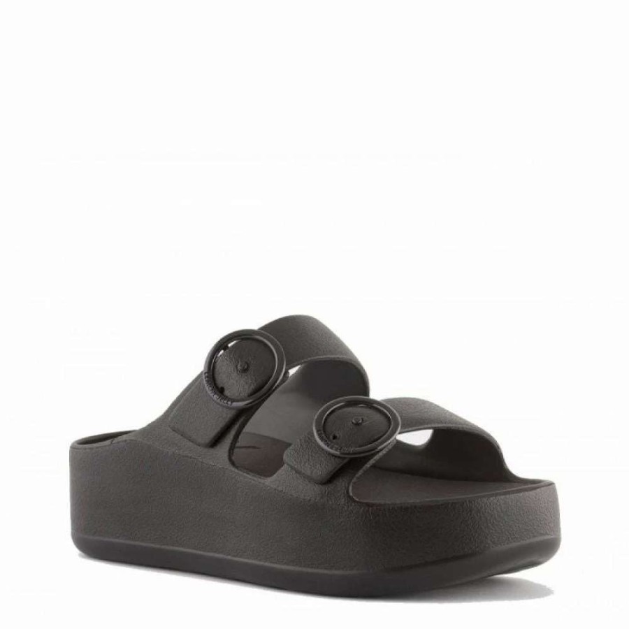 Platform * | Lemon Jelly Women'S Gaia Platform Slides In Black