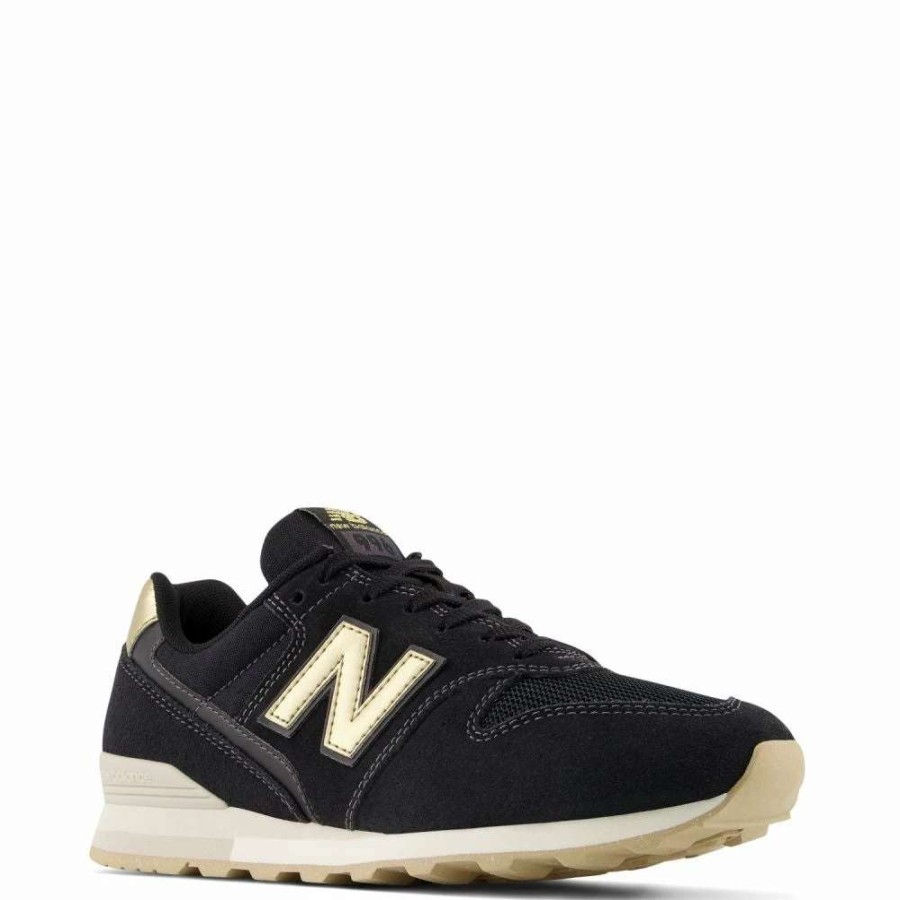 Athletic * | New Balance Women'S 996V2 In Black With Gold And Magnet