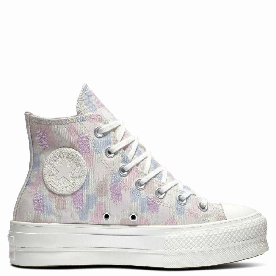 Platform * | Converse Women'S Chuck Taylor All Star Lift Platform Hi Inked In Egret/Gravel/Lt Arctic Pink