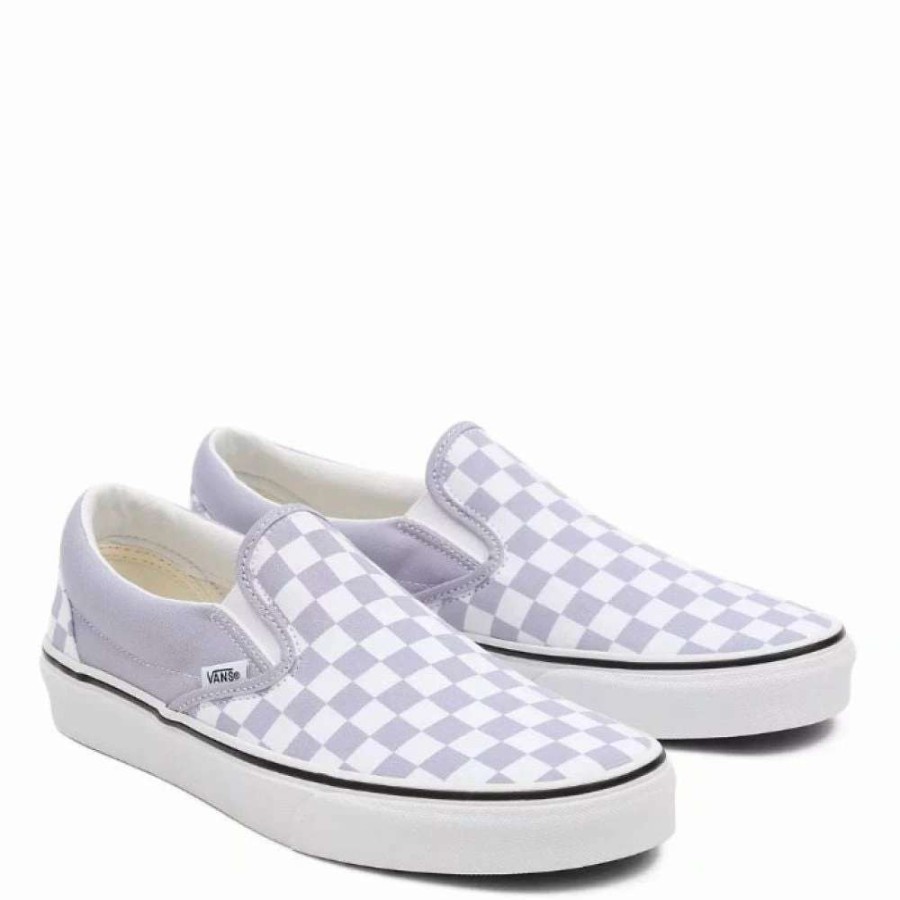 Slip-Ons * | Vans Checkerboard Classic Slip-On In Languid Lavender/True White