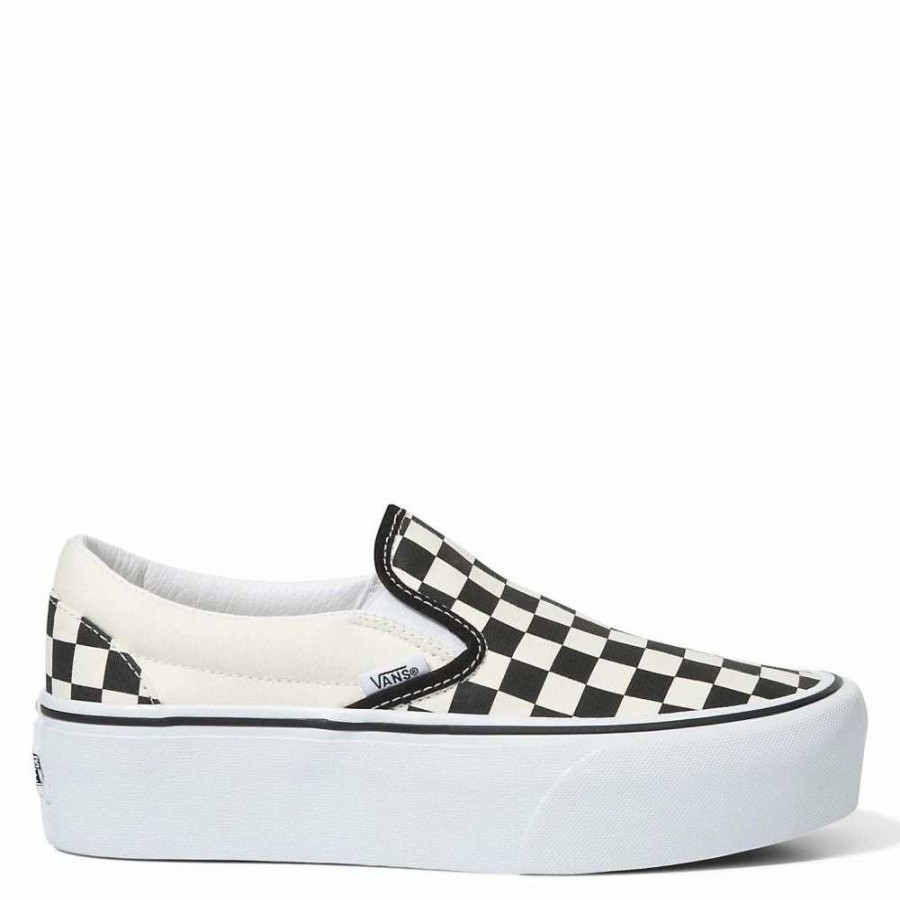 Platform * | Vans Women'S Classic Slip-On Stackform In Checkerboard