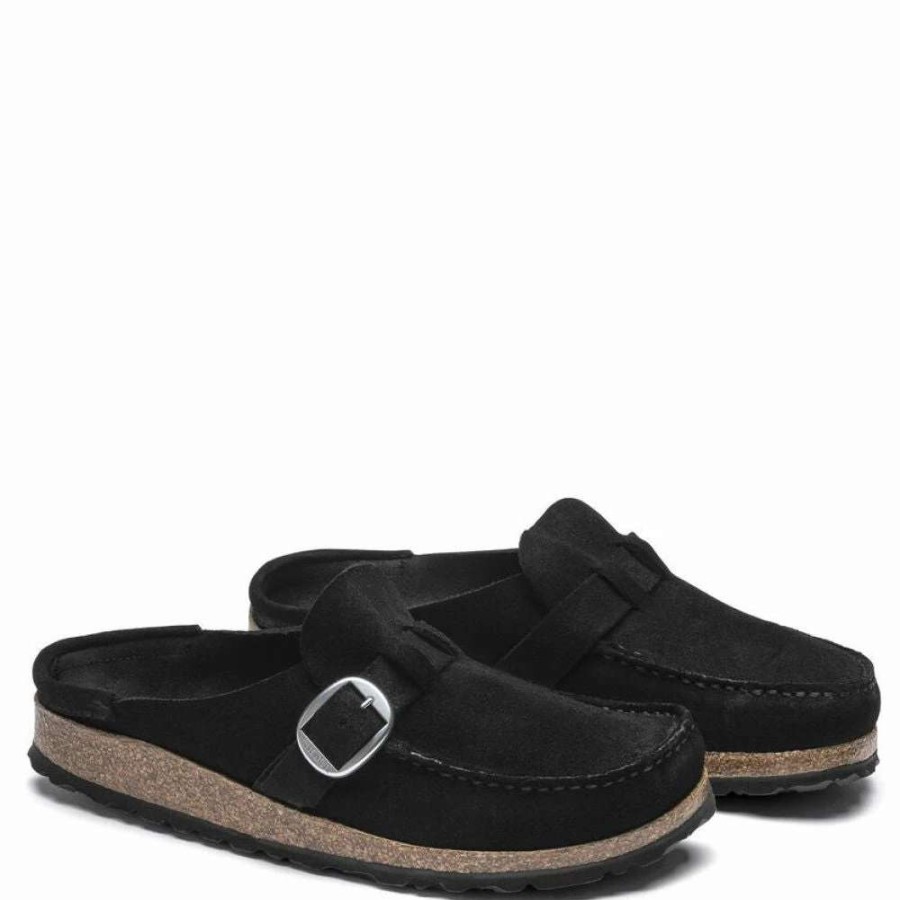 Outdoor * | Birkenstock Buckley Suede Leather In Black (Narrow Width)