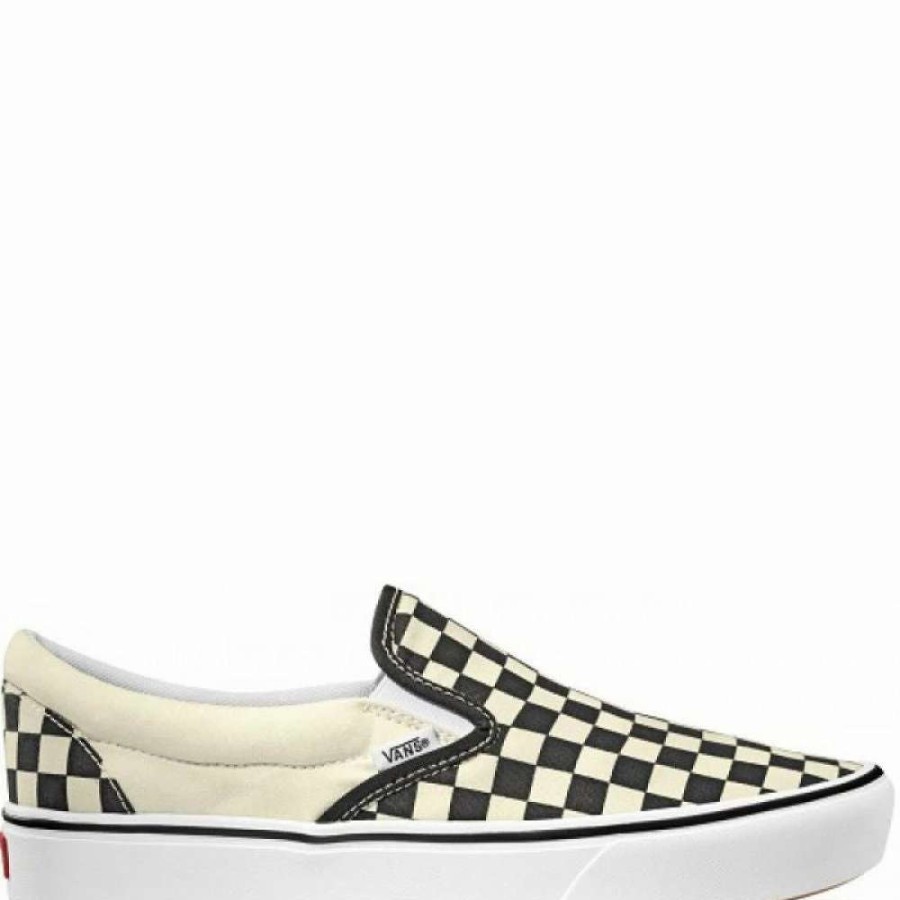 Slip-Ons * | Vans Comfycush Slip-On In Checkerboard/White