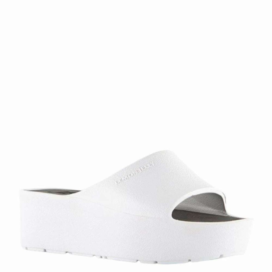 Platform * | Lemon Jelly Women'S Sunny Platform Slides In Pearl Metal