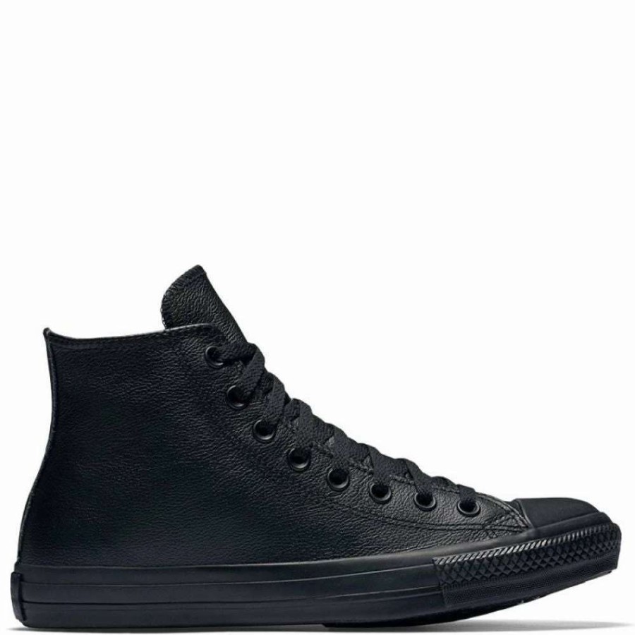 High Top * | Converse Chuck Taylor All Star Mono Leather High Top In Black Monochrome