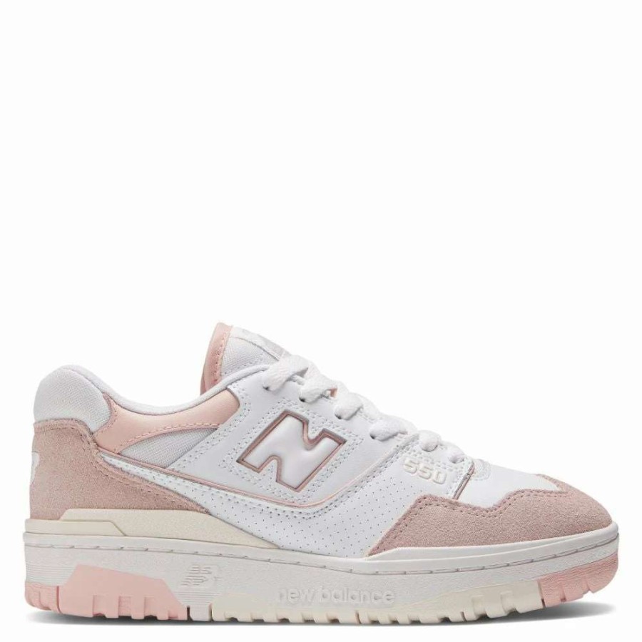 Athletic * | New Balance Women'S 550 In White With Pink Sand And Sea Salt