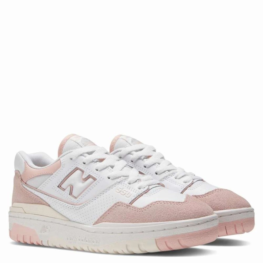 Athletic * | New Balance Women'S 550 In White With Pink Sand And Sea Salt