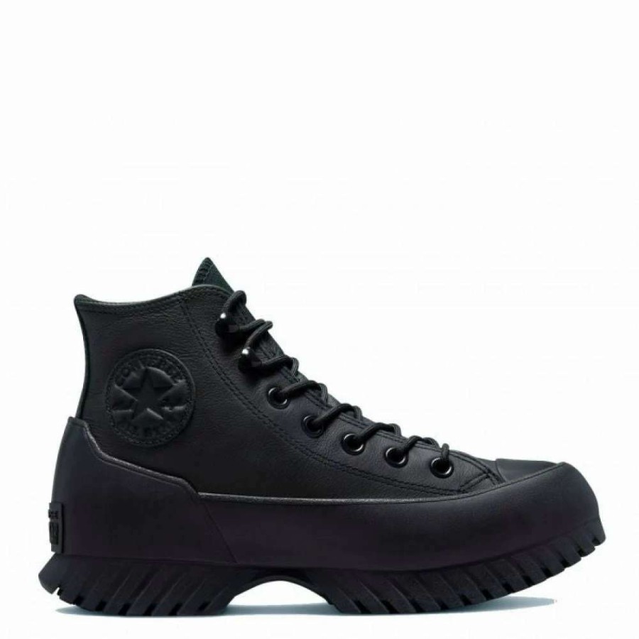 Platform * | Converse Women'S Chuck Taylor All Star Lugged Winter 2.0 Hi In Black/Black/Bold Mandarin