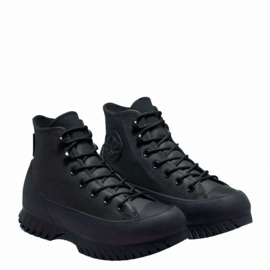 Platform * | Converse Women'S Chuck Taylor All Star Lugged Winter 2.0 Hi In Black/Black/Bold Mandarin