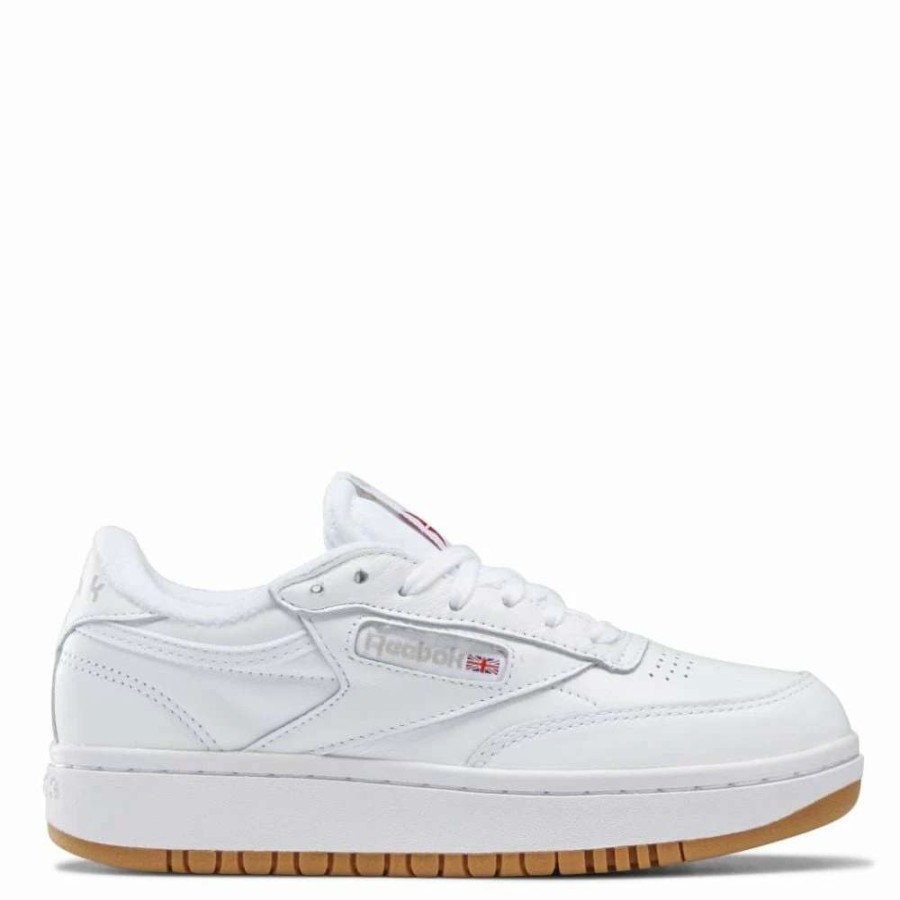 Low Top * | Reebok Women'S Club C Double In White/Rubber Gum-07