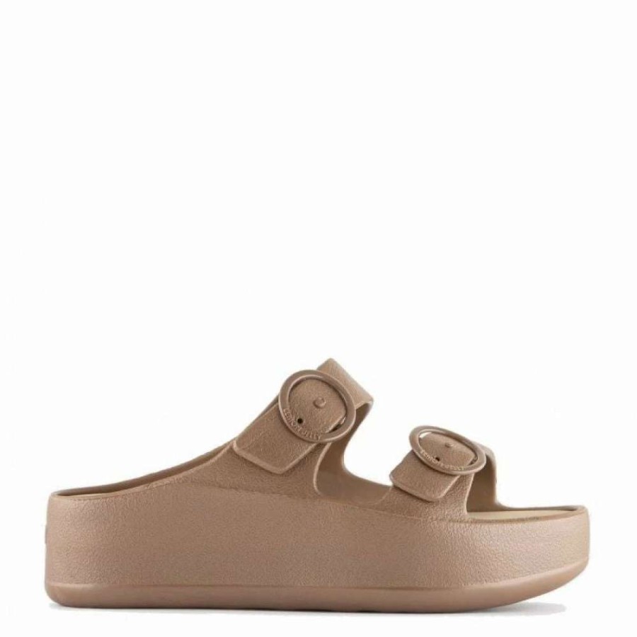 Platform * | Lemon Jelly Women'S Gaia Platform Slides In Brown