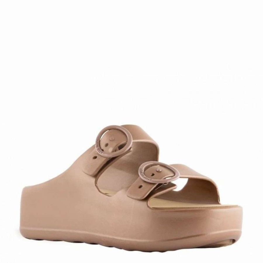 Platform * | Lemon Jelly Women'S Gaia Platform Slides In Brown