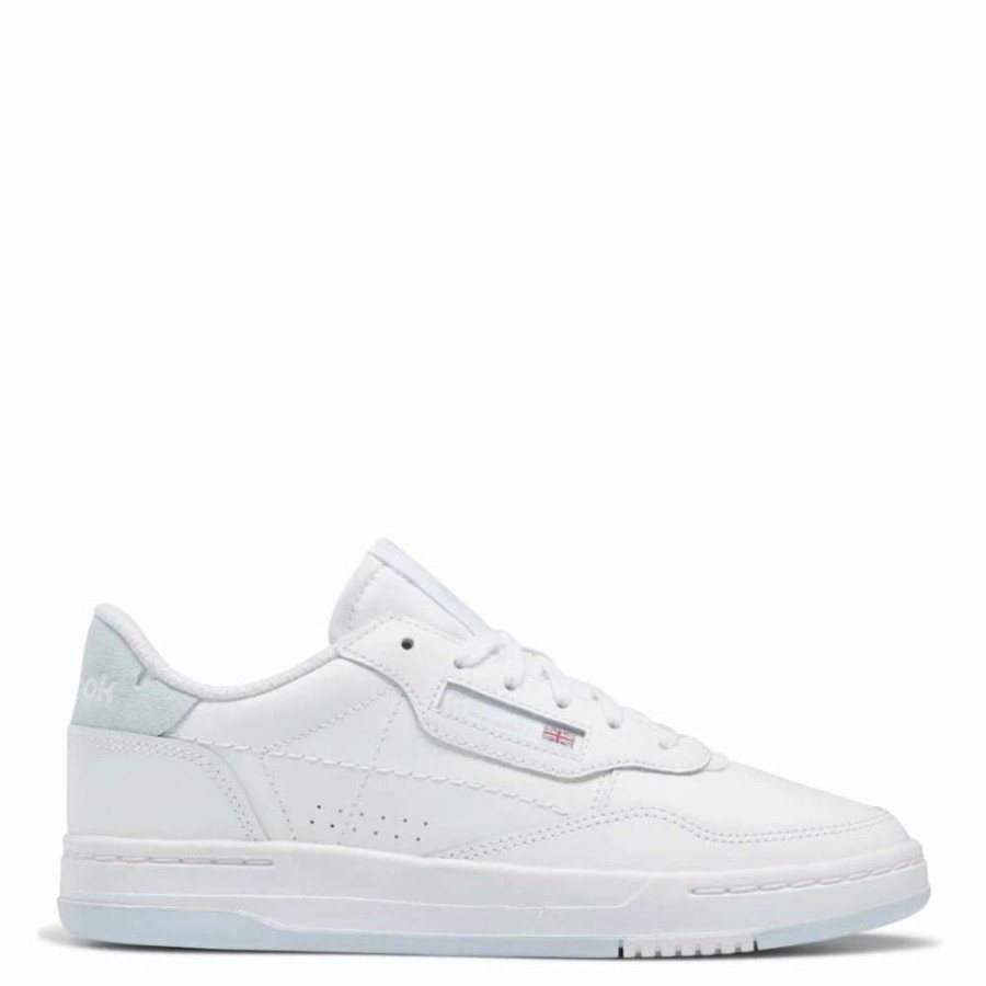 Low Top * | Reebok Women'S Court Peak In Ftwr White/Glass Blue/Rbbr White