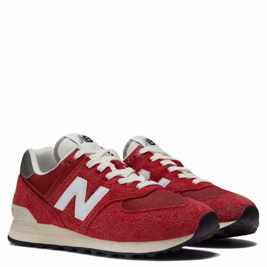 Athletic * | New Balance 574 In Varsity Red With White