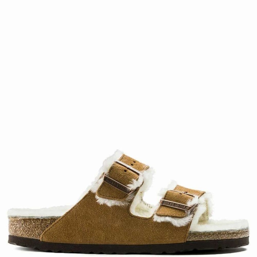 Outdoor * | Birkenstock Arizona Shearling In Mink (Narrow Width)