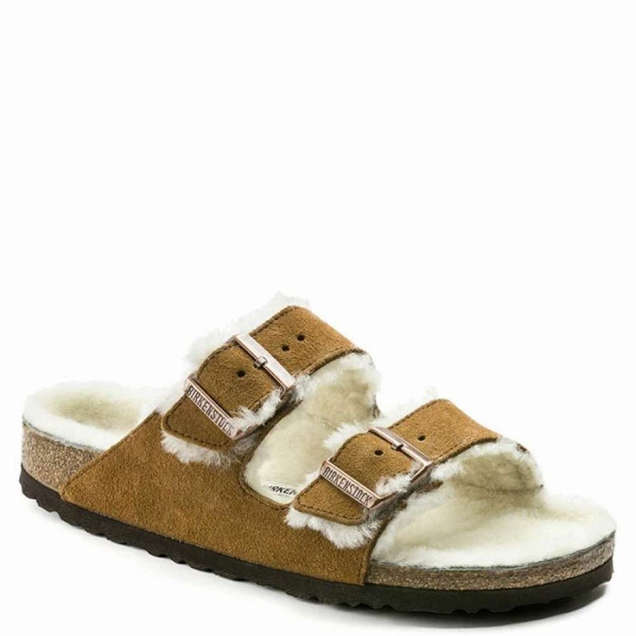 Outdoor * | Birkenstock Arizona Shearling In Mink (Narrow Width)