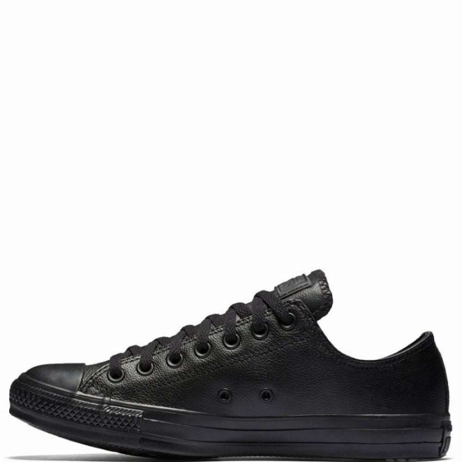 Low Top * | Converse Chuck Taylor All Star Mono Leather Low Top In Black Monochrome