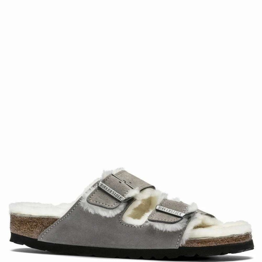 Outdoor * | Birkenstock Women'S Arizona Shearling In Stone Coin