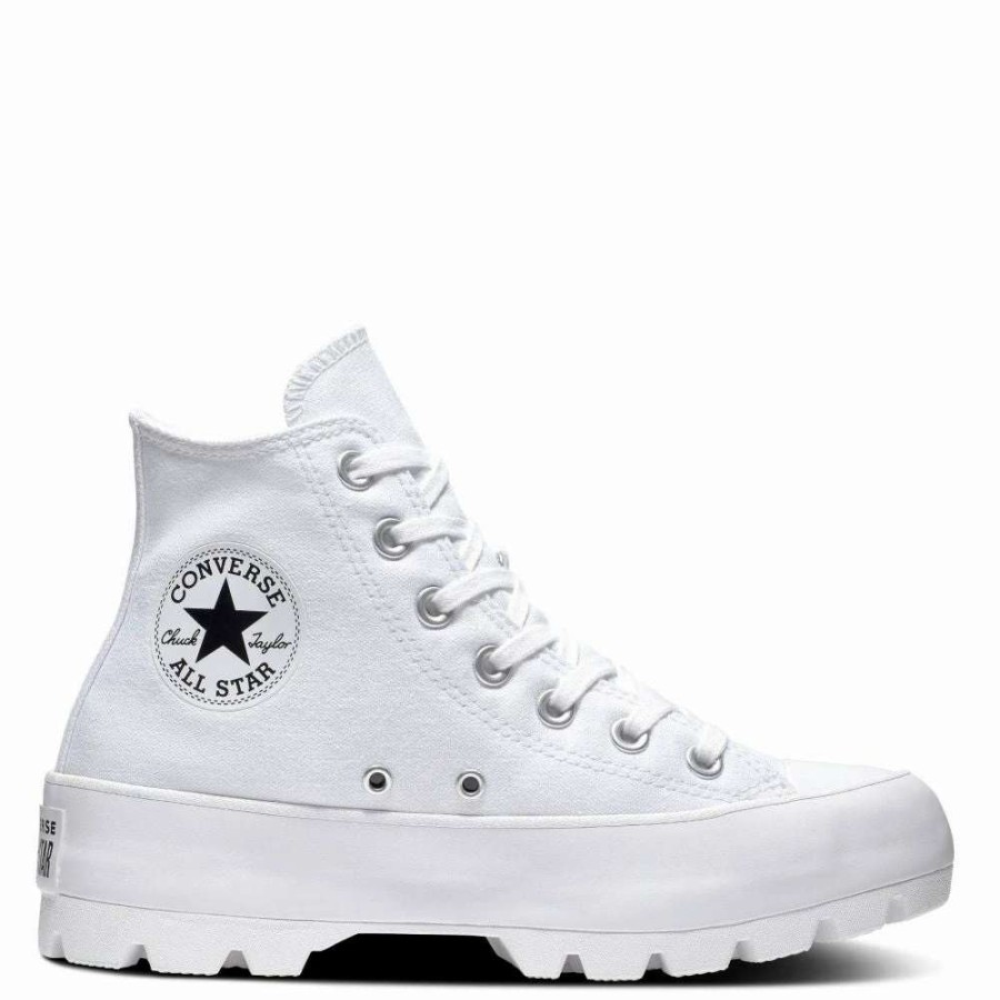 Platform * | Converse Women'S Chuck Taylor All Star Lugged Hi Top In White/Black/White