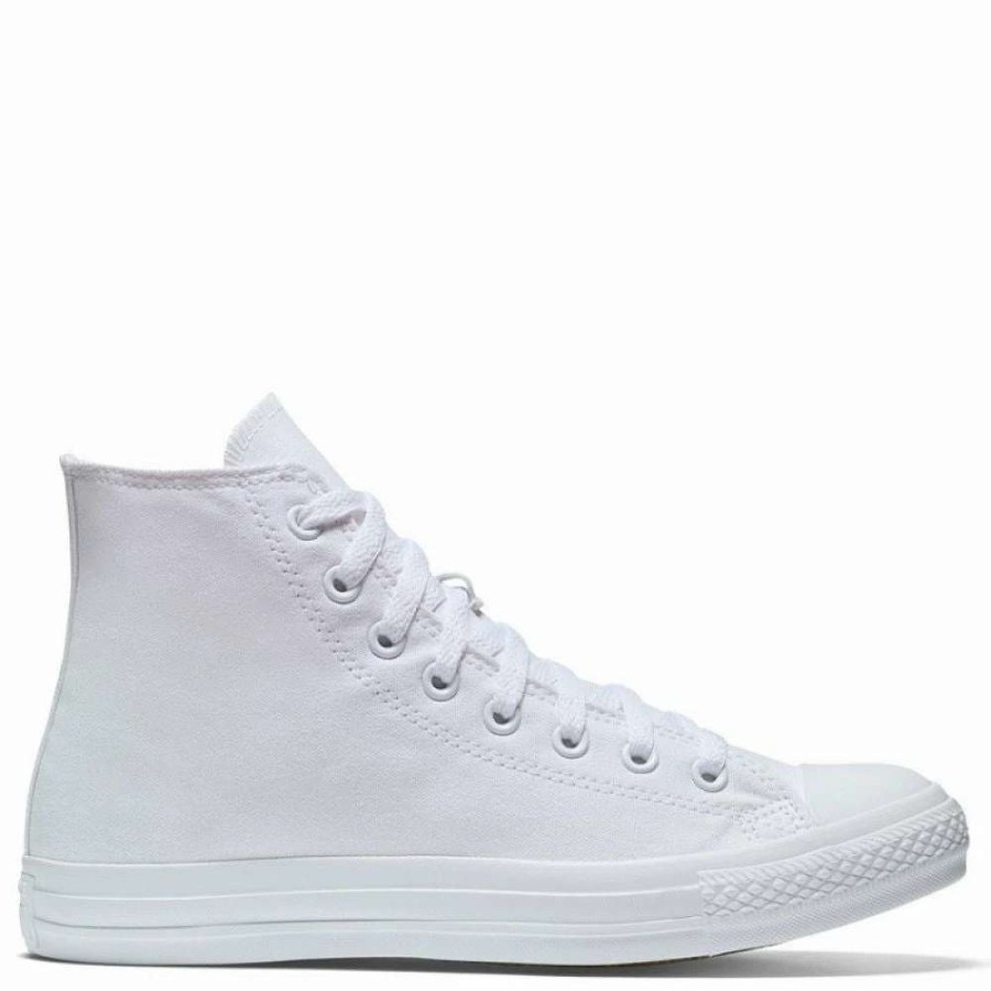 High Top * | Converse Chuck Taylor All Star Mono Canvas High Top In White Monochrome