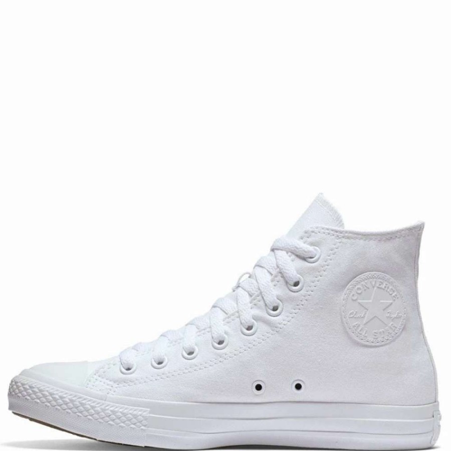 High Top * | Converse Chuck Taylor All Star Mono Canvas High Top In White Monochrome