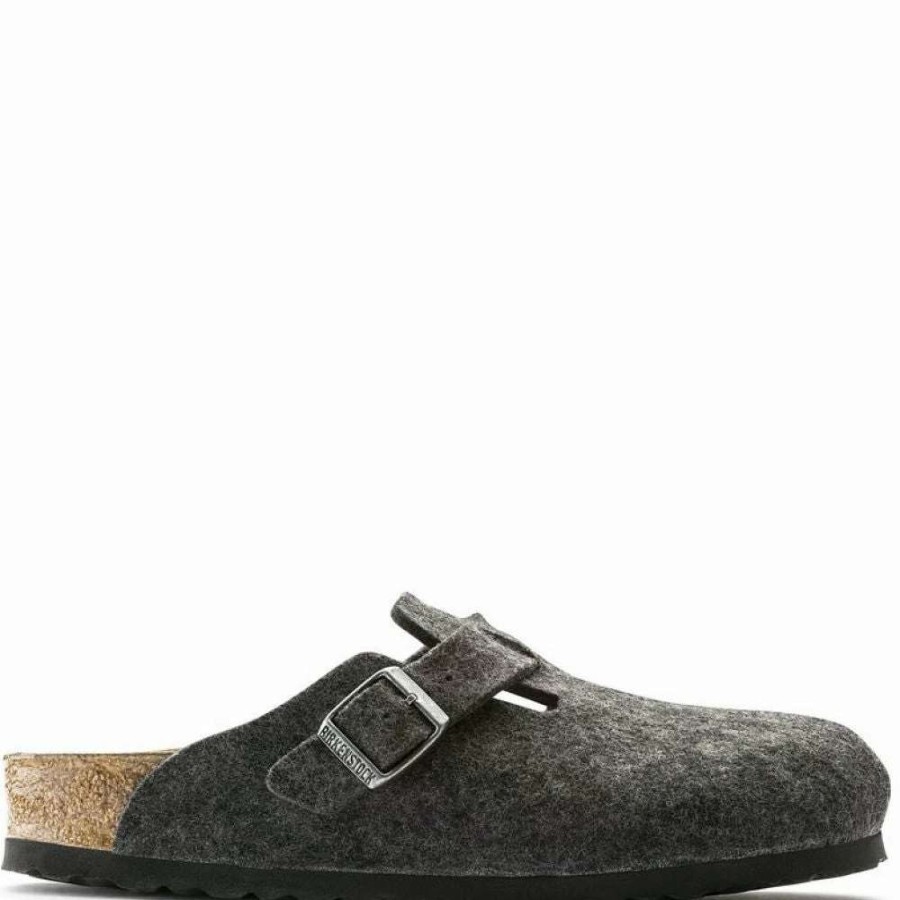 Outdoor * | Birkenstock Boston Wool Felt In Anthracite (Narrow Width)