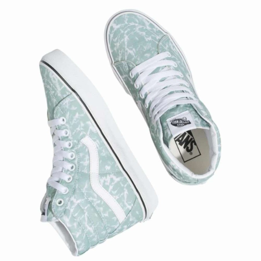 High Top * | Vans Women'S Washes Sk8-Hi In Caledon Green/True White