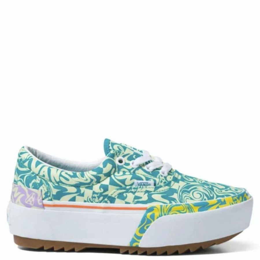 Platform * | Vans Women'S Era Stacked In Wavy Daze Tile Blue