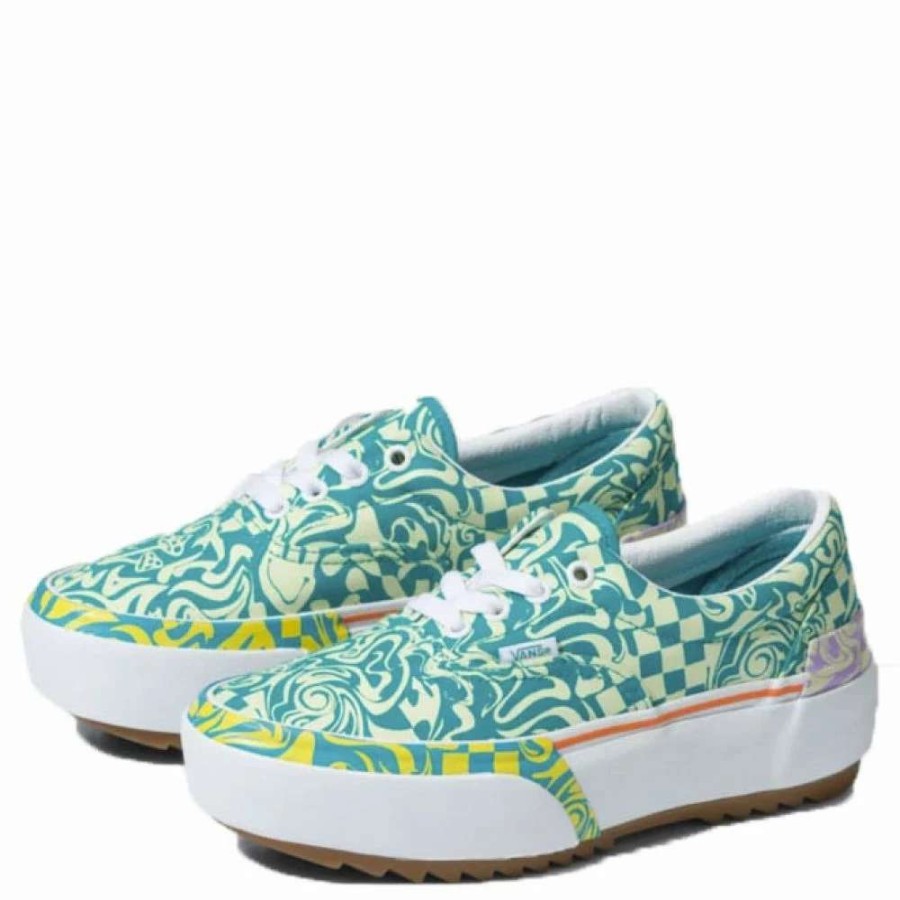 Platform * | Vans Women'S Era Stacked In Wavy Daze Tile Blue