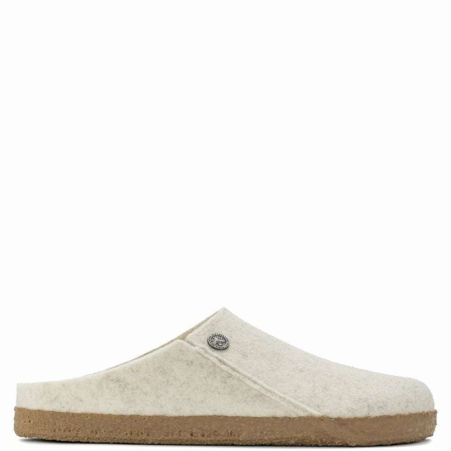 Indoor * | Birkenstock Women'S Zermatt Shearling Wool Felt In Ecru (Narrow Width)