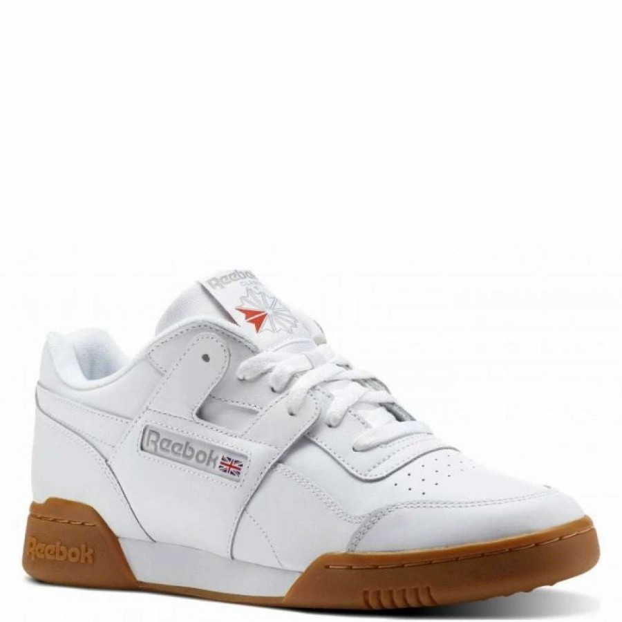 Low Top * | Reebok Women'S Workout Plus In White/Carbon/Classic Red